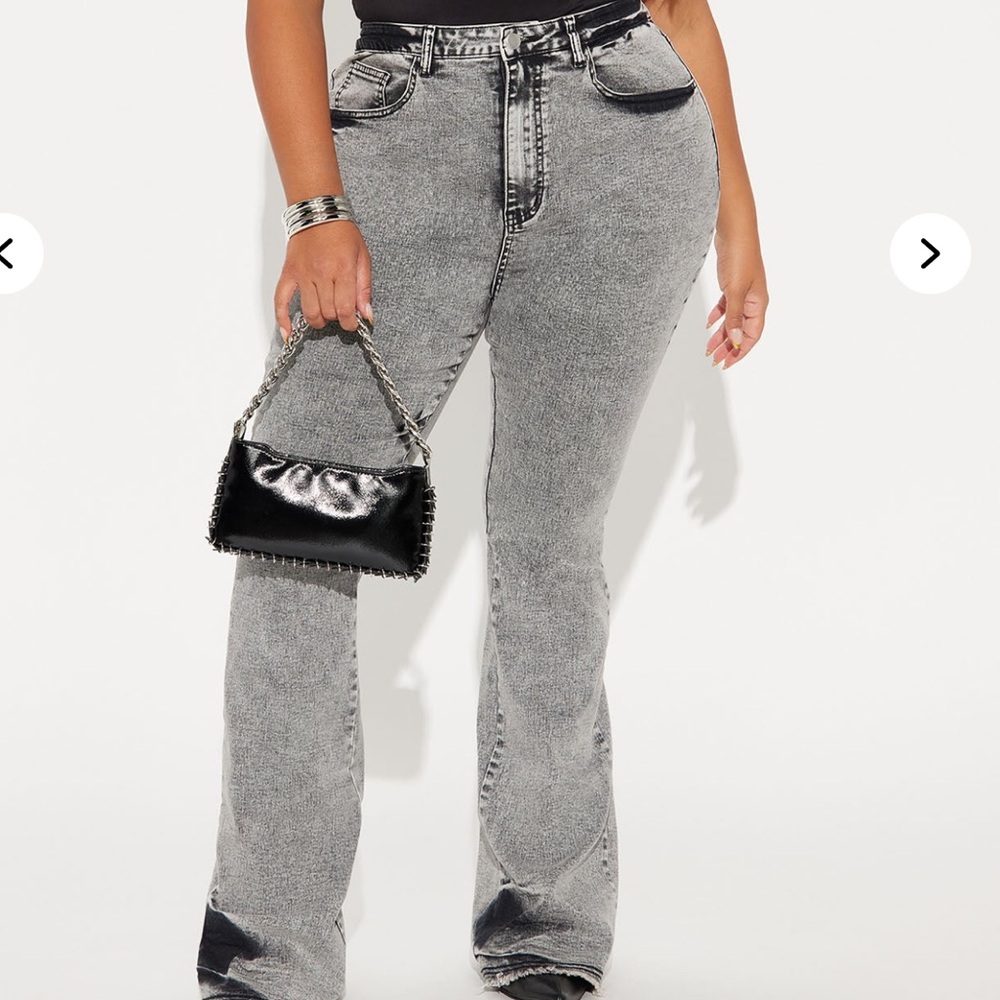 Fashion Nova Gray Denim Jeans